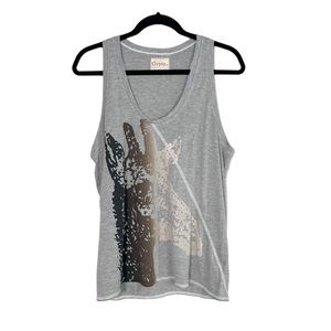GYPSY 05 Giraffe Abstract Print gray Tank size Small
